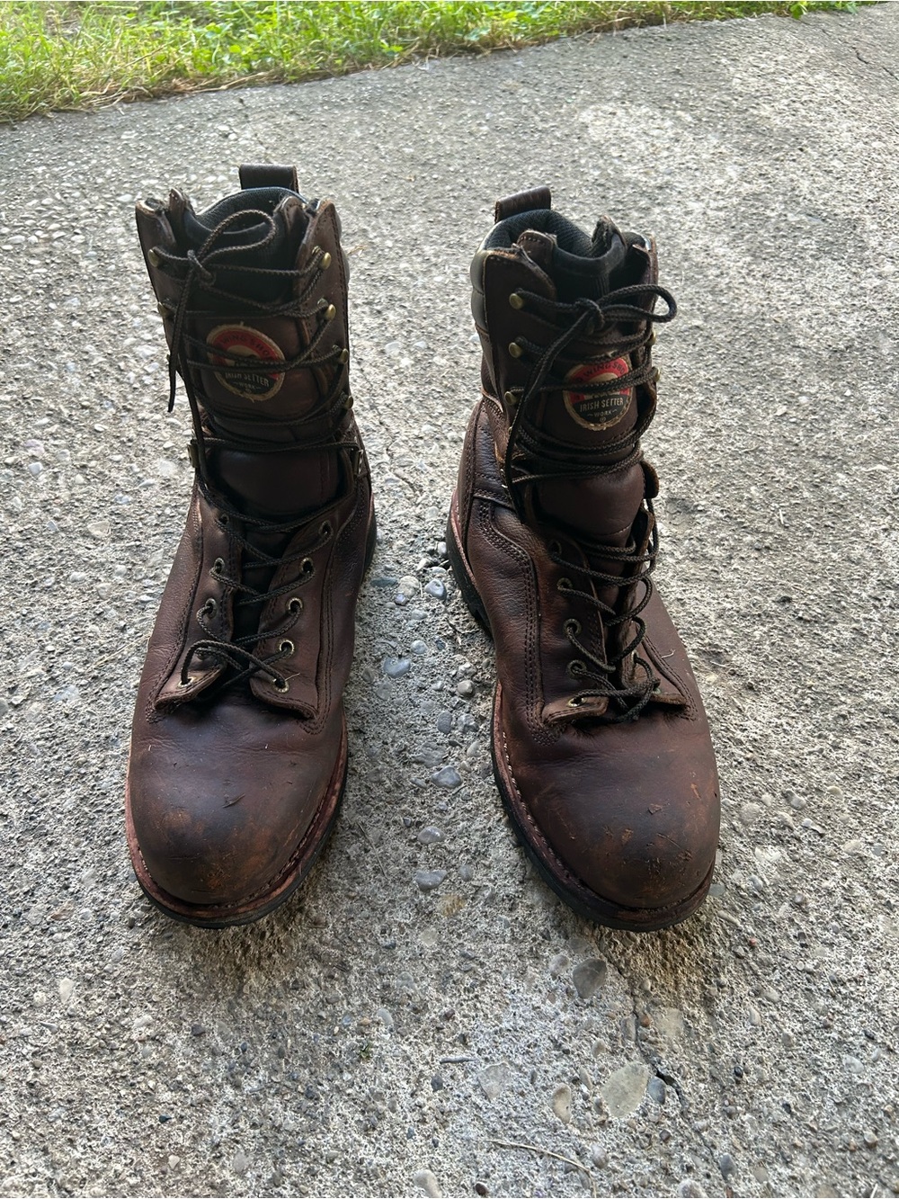 Irish setter Brown Leather Lace-Up Work Boots Sz 10 EE steel toe